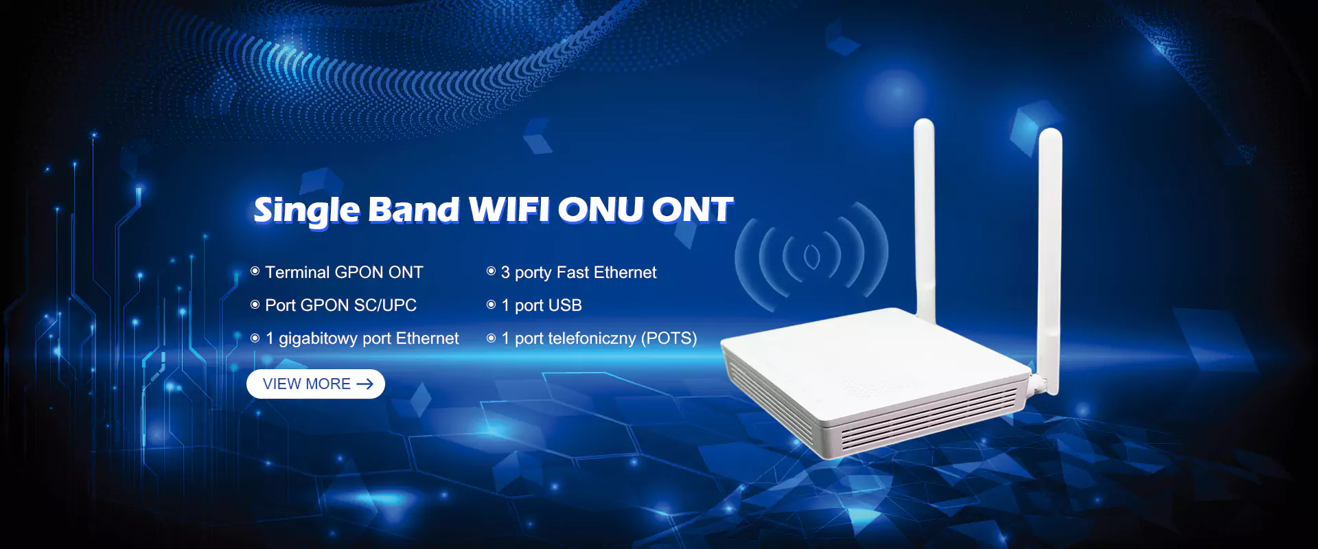 Proveedor de una sola banda wifi onu